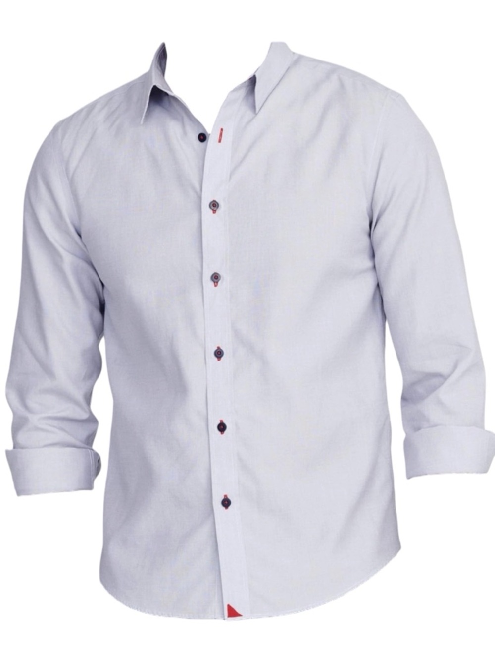 UNTUCKit Men’s Gray Button Up Shirt Button-Down Contrasting Button Holes Size XL